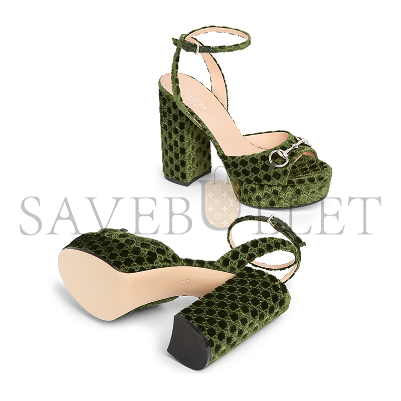 GUCCI WOMEN'S PLATFORM SANDAL WITH HORSEBIT 837395